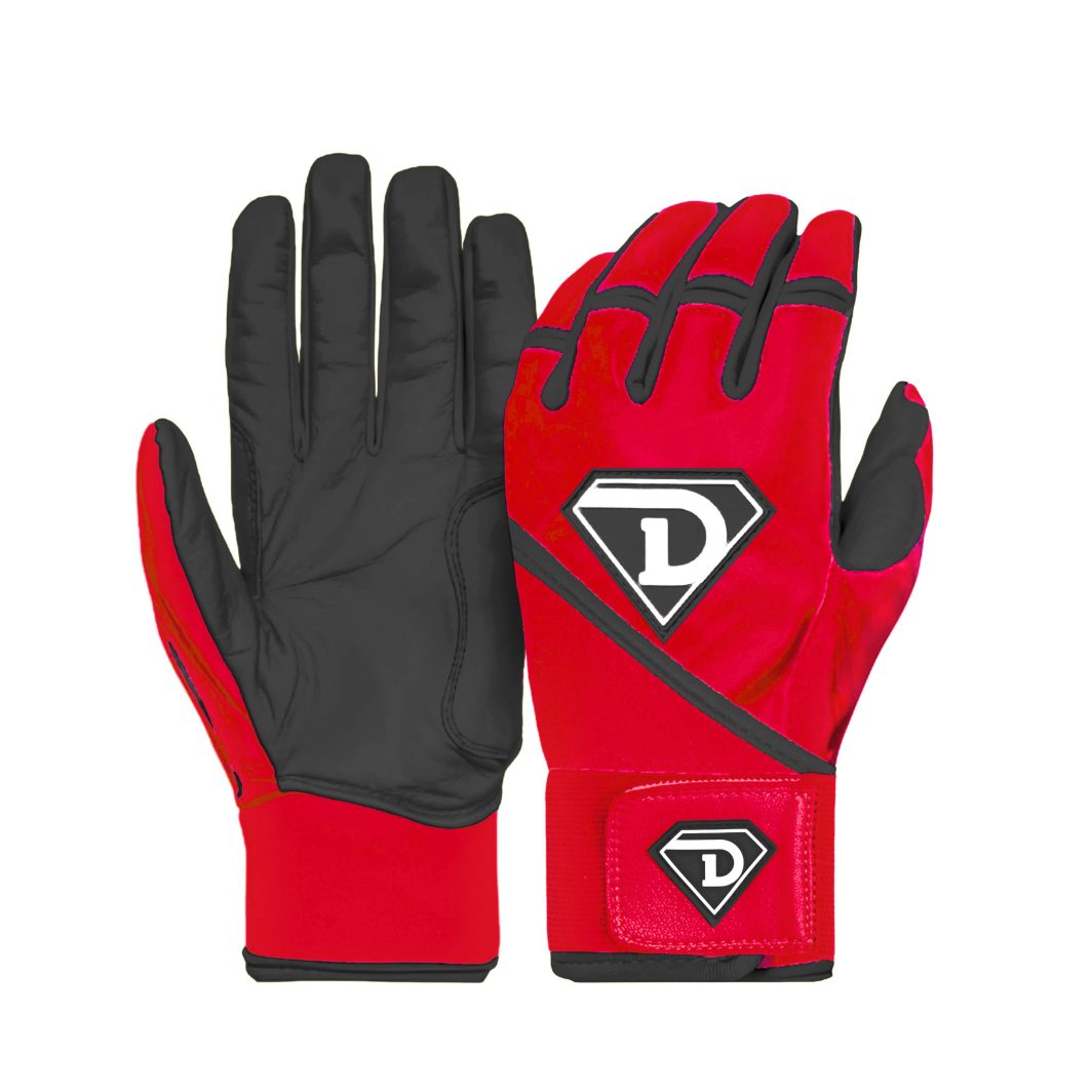 Red and black batting gloves online