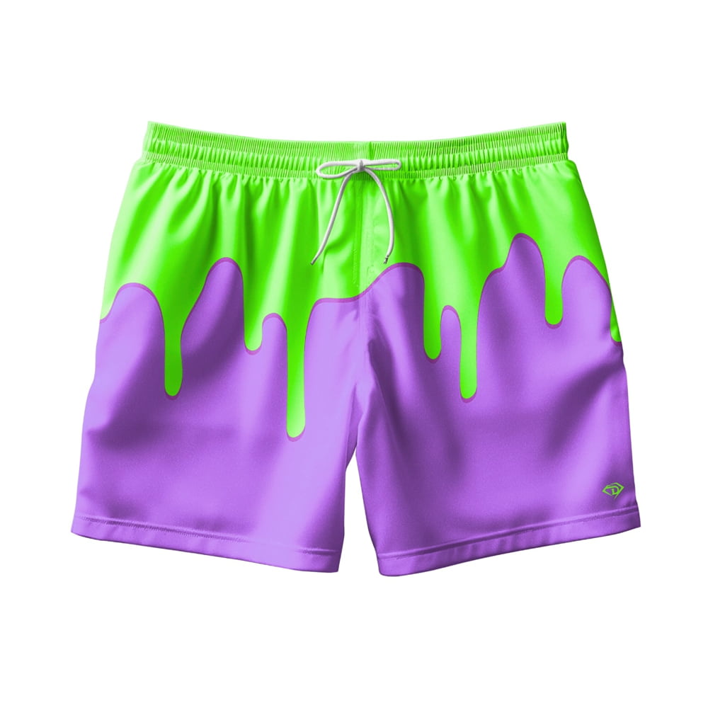 d1 athletics training shorts purple green drip