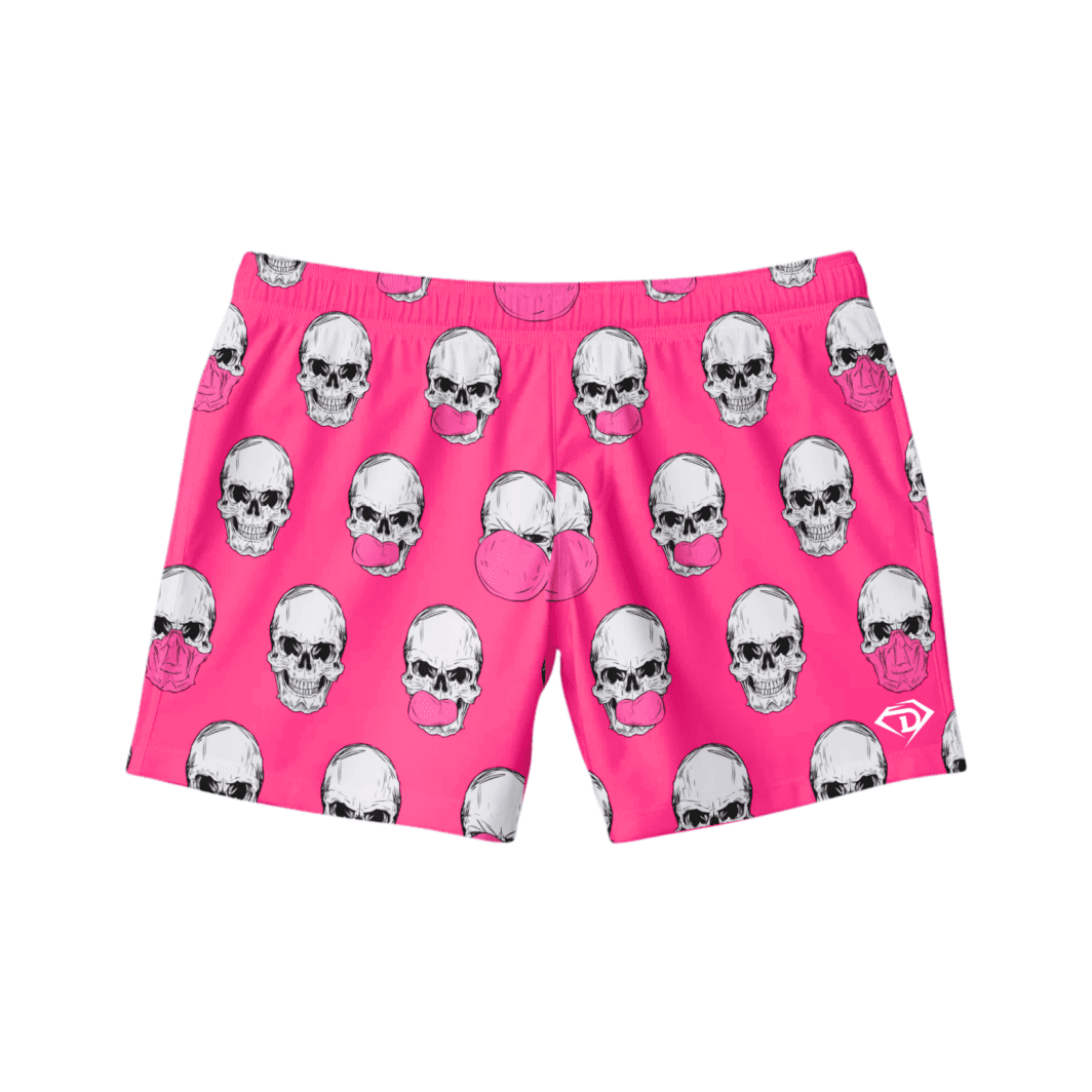 d1 dry-fit athletic shorts | bubble-gum skullz